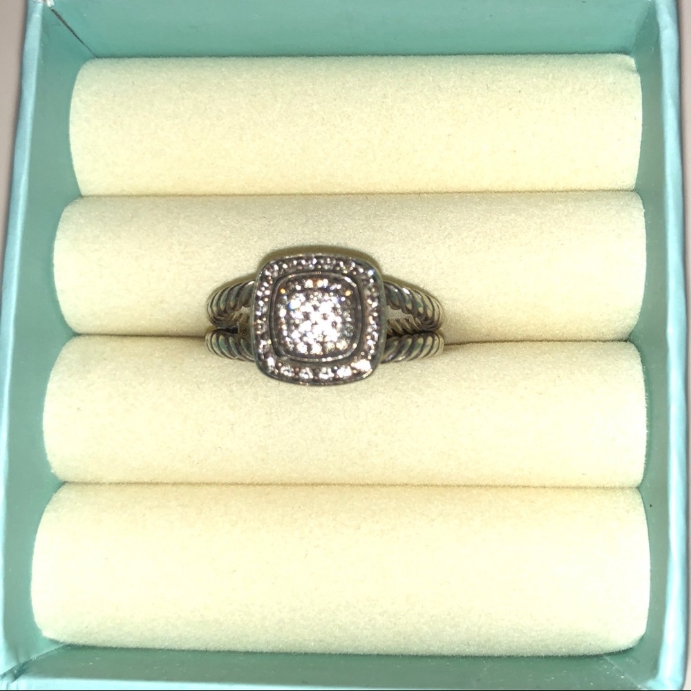 David Yurman authentic petite Albion diamond ring